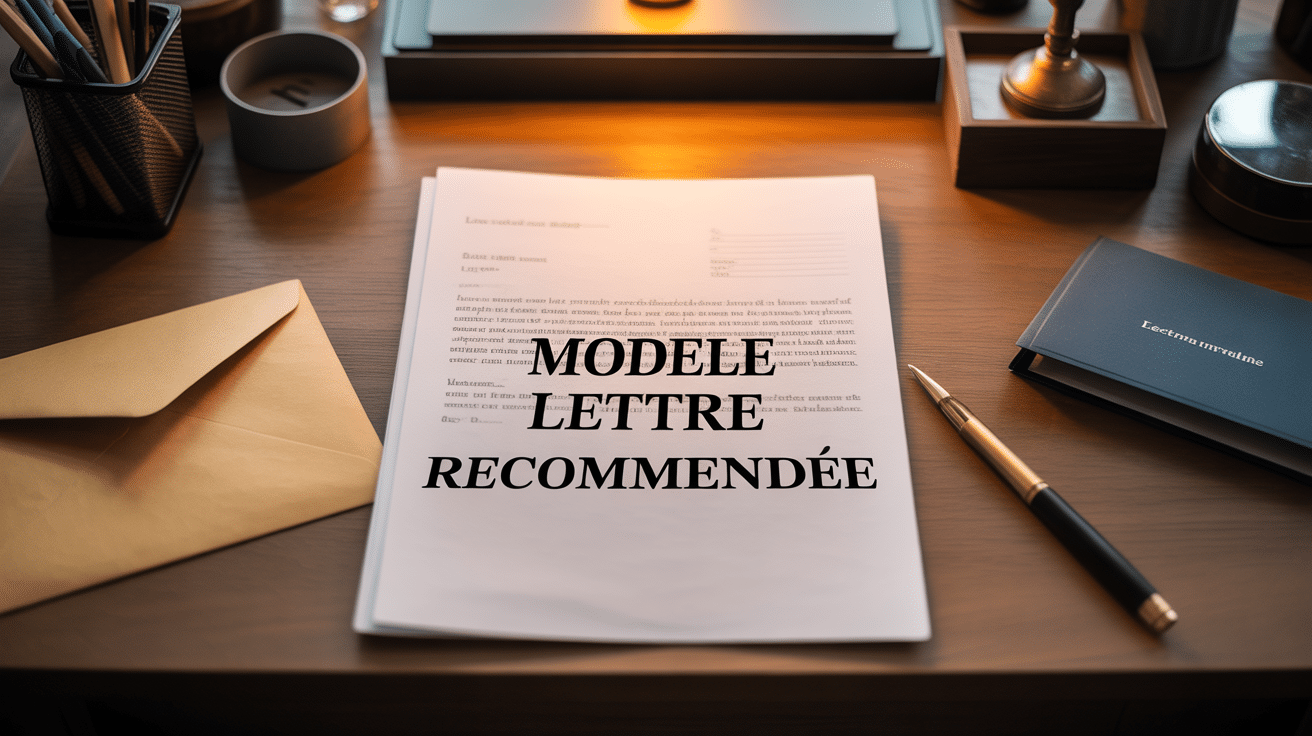 Lettre recommandee sur bureau administratif