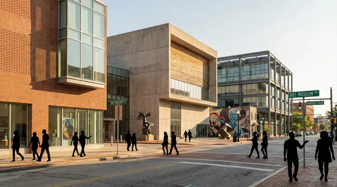 vue avenue Baltimore musées visiteurs art