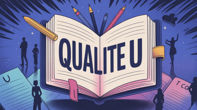 Image carnet stylisé et fiches qualité u