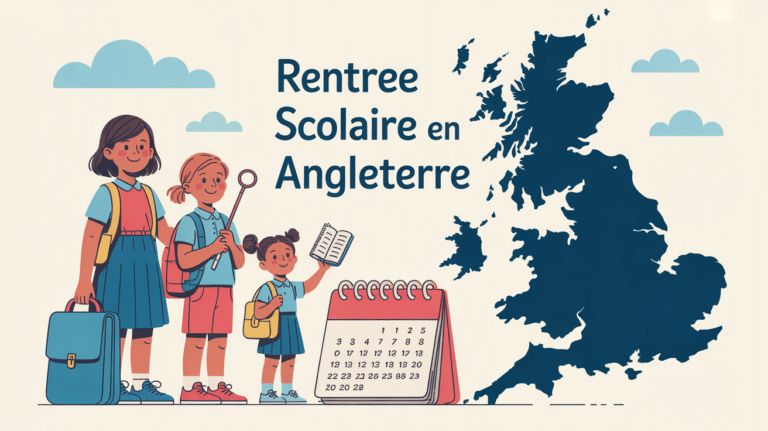 illustration rentree scolaire angleterre famille carte royaume-uni