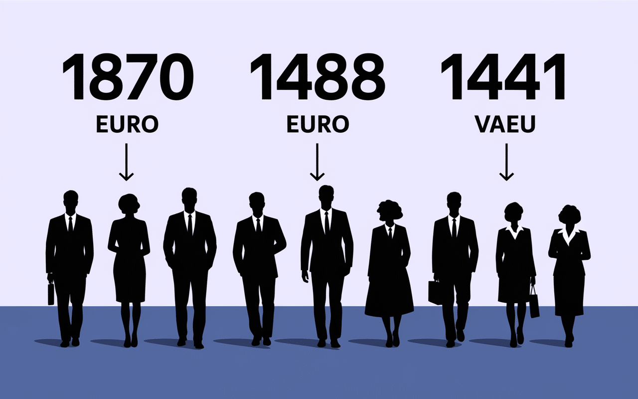 tableau 1870 euro brut en net pour statut