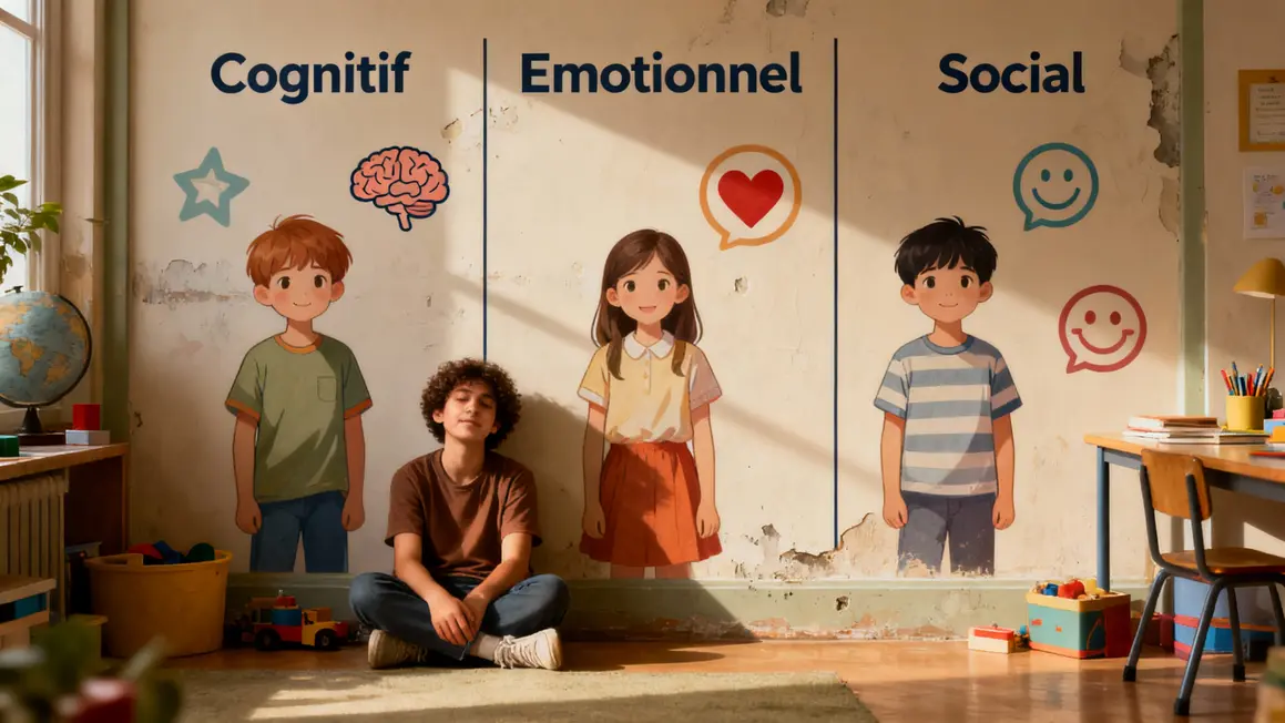 Tableau des effets dessin animé sur enfant