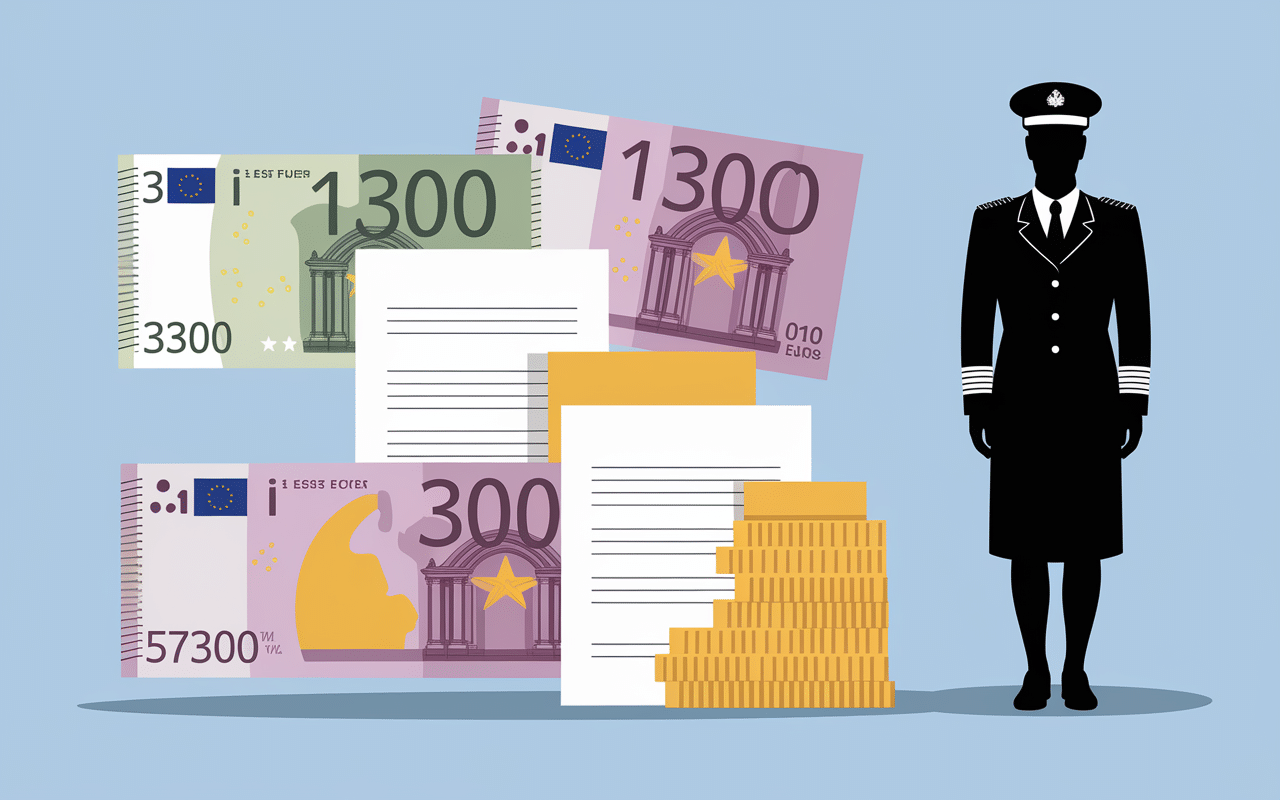 Montants billets euro tableau salaire commissaire police