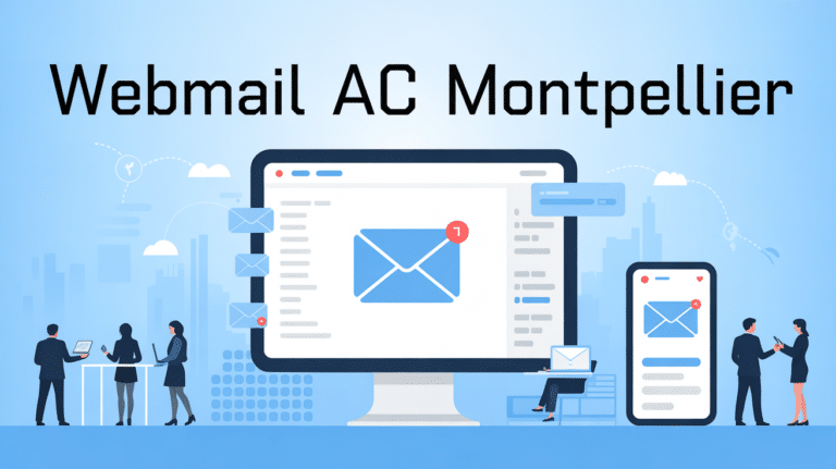 interface webmail AC Montpellier sécurisée sur ordinateur et mobile