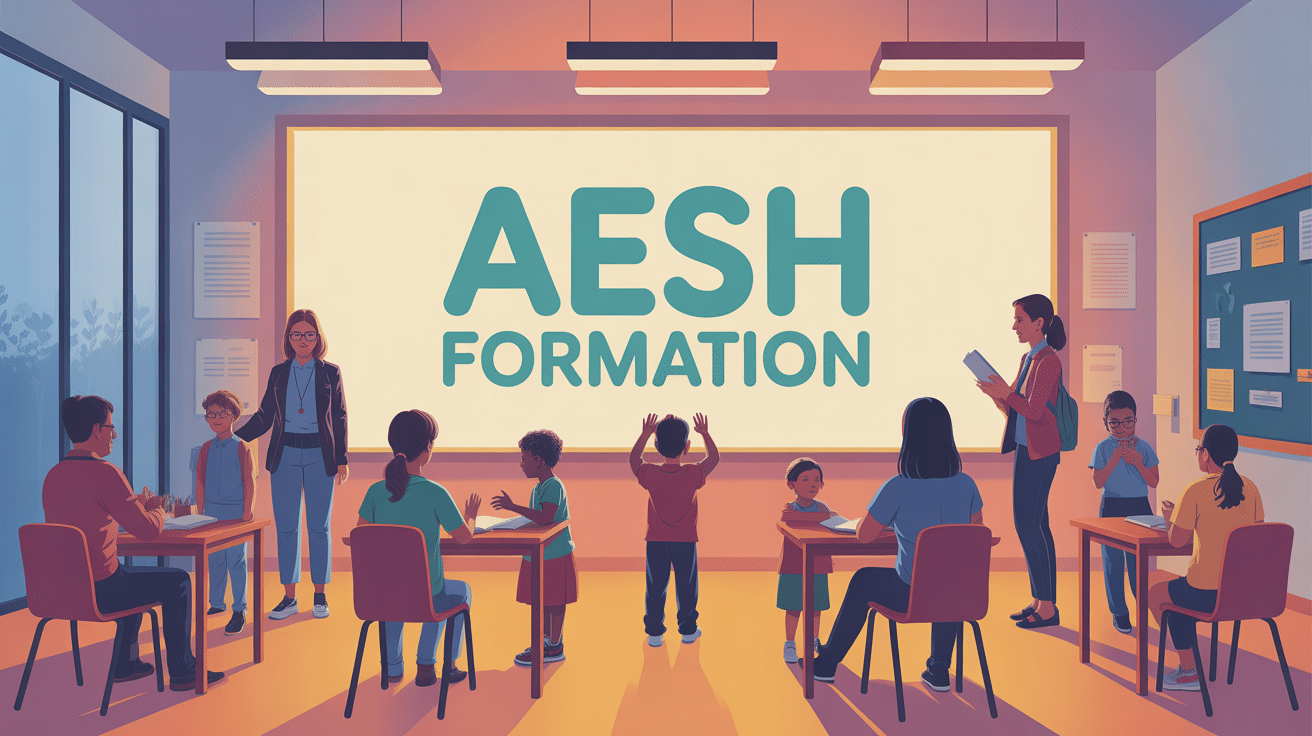 aesh formation illustration salle inclusive silhouettes