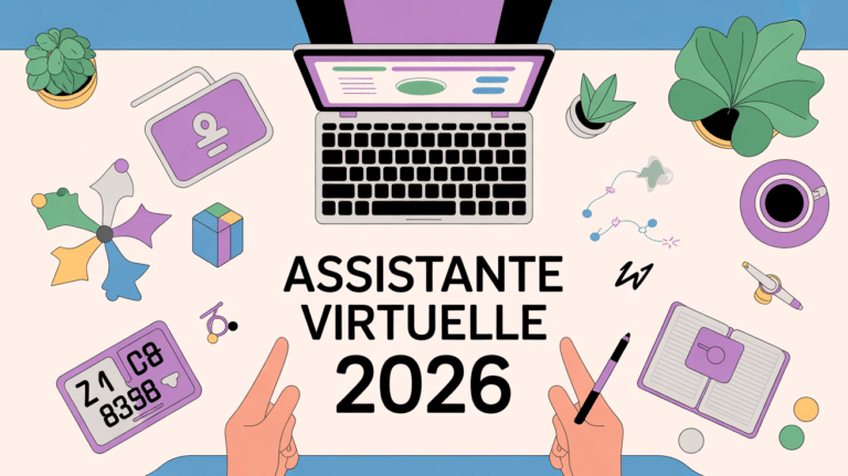 bureau assistante virtuelle moderne avec technologie