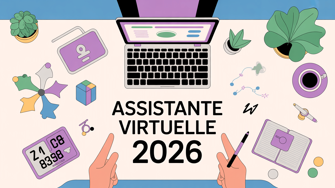 bureau assistante virtuelle moderne avec technologie