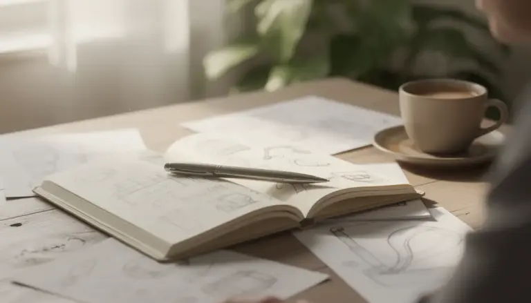 stylo caran d'ache sur bureau lumineux élégant