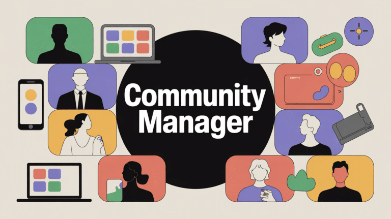 community manager salaire silhouettes et reseaux sociaux