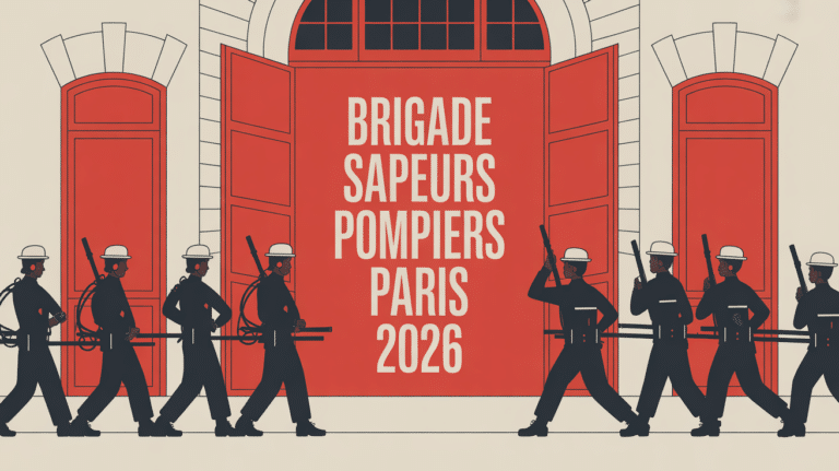 devenir pompier de paris illustration caserne et pompiers