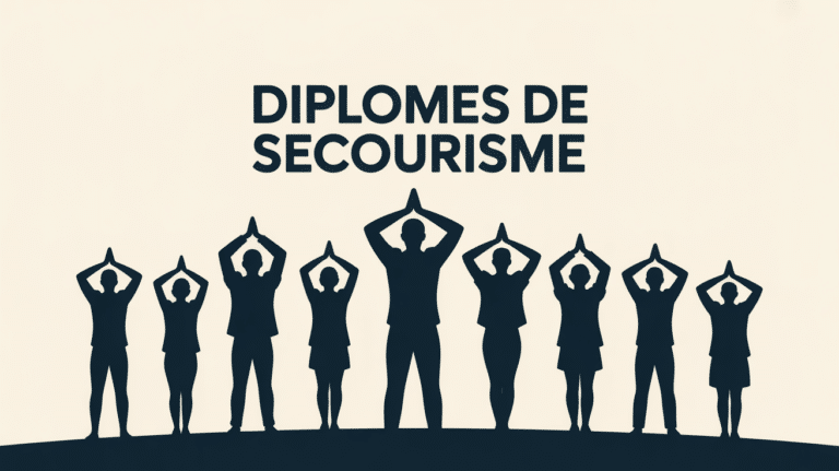 groupe formation diplome secourisme silhouettes