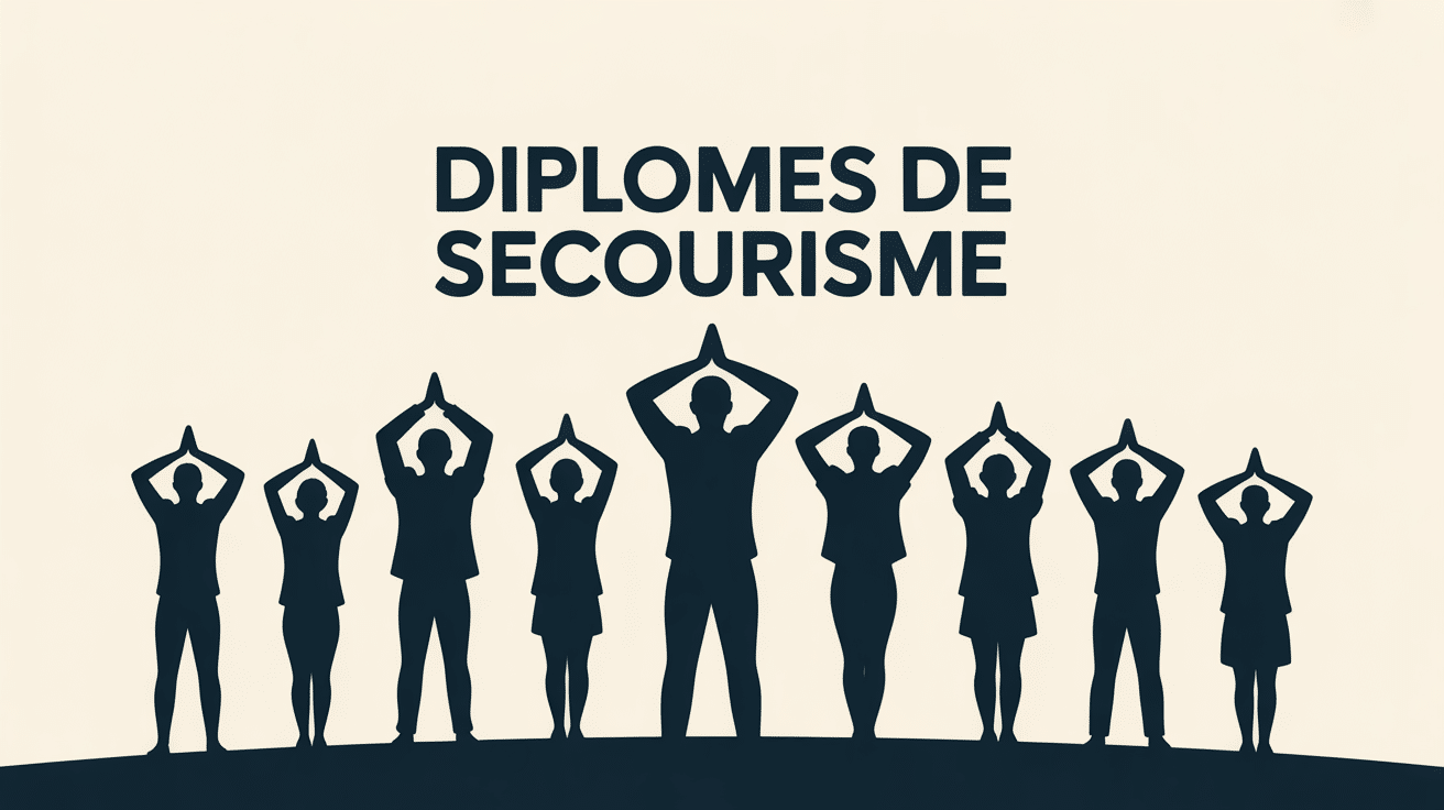groupe formation diplome secourisme silhouettes