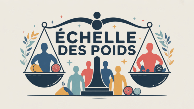 echelle des poids balance stylisee fond neutre