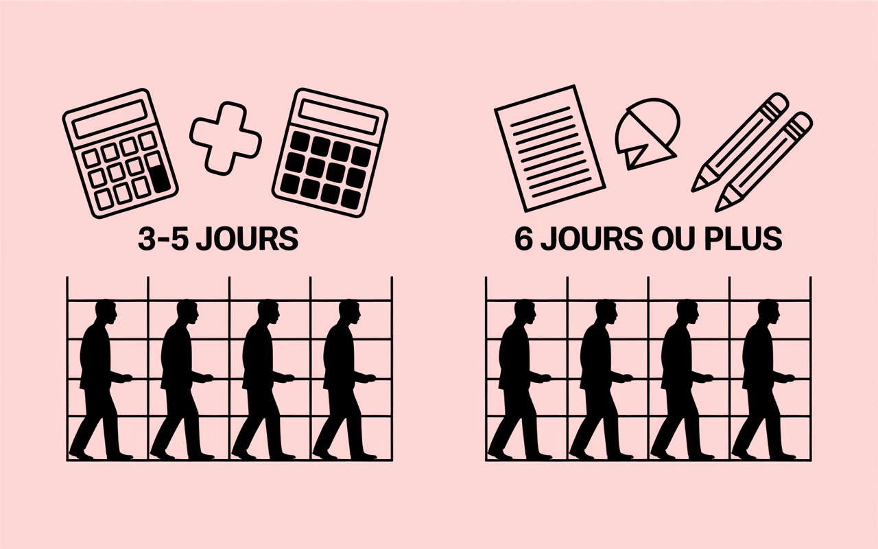 graphique fractionnement calcul droits congés