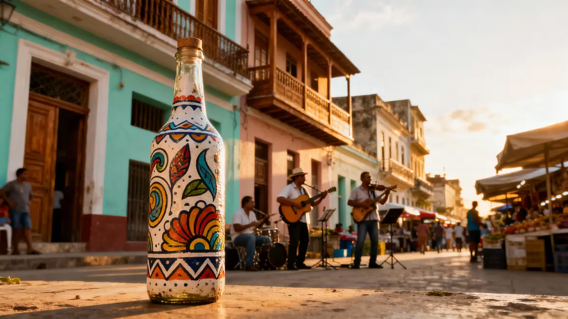 bouteille havana club bebar art urbain cuba