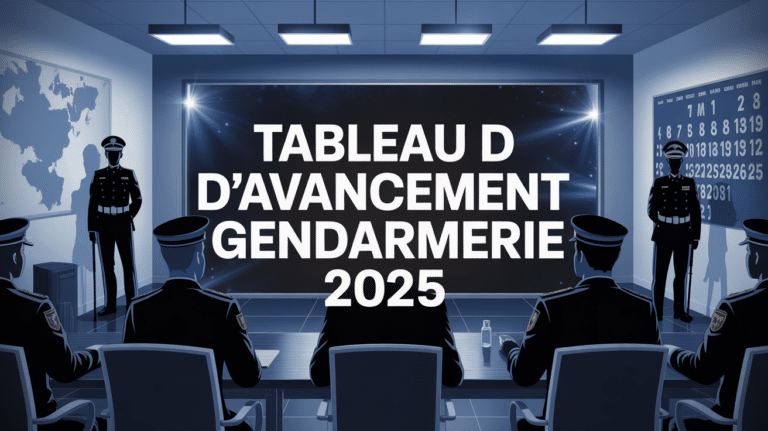 Salle de reunion parution tableau avancement gendarmerie 2025
