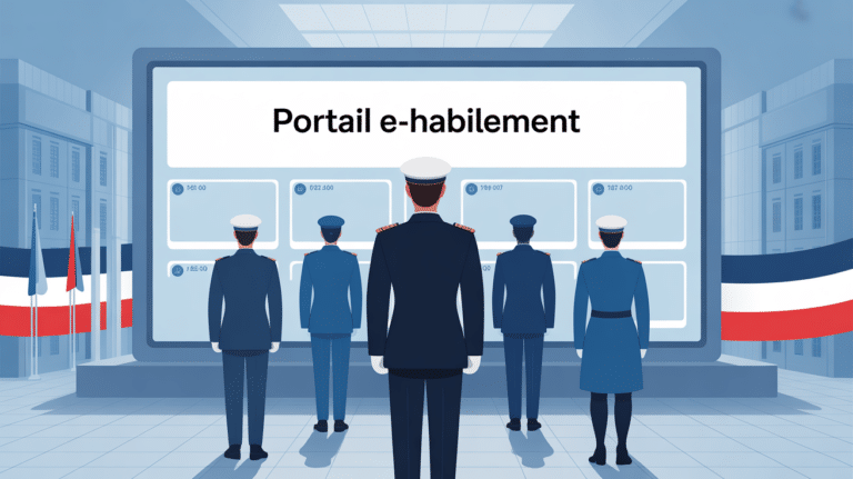 Portail e habillement pour militaires, administration moderne