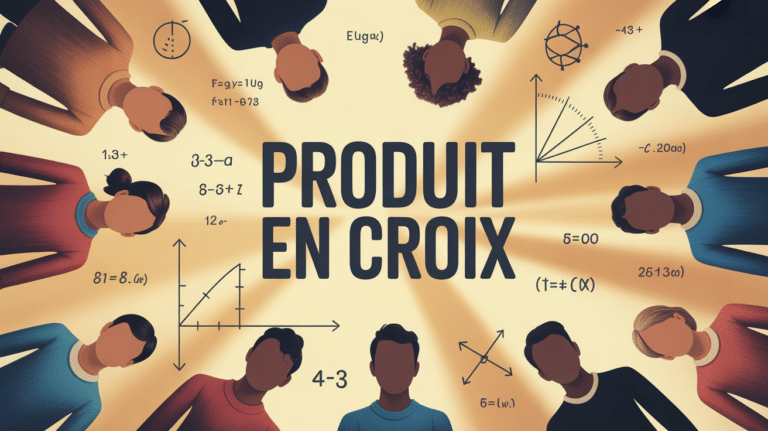produit en croix tableau stylisé éducatif