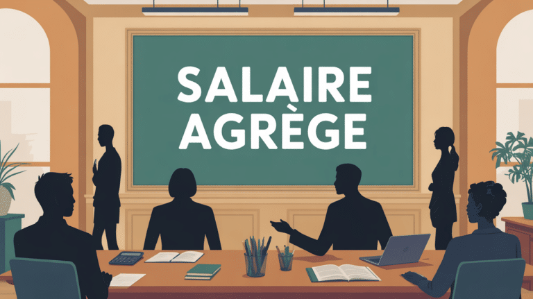 professeur agrégé salaire tableau stylisé classe