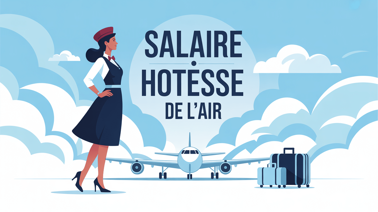 salaire hotesse de l'air devant avion