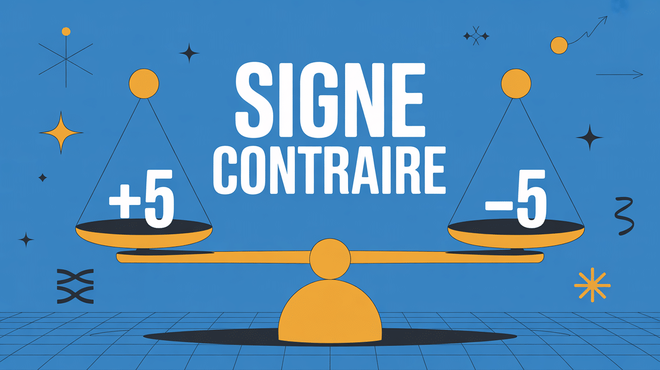 balance mathématique signe contraire