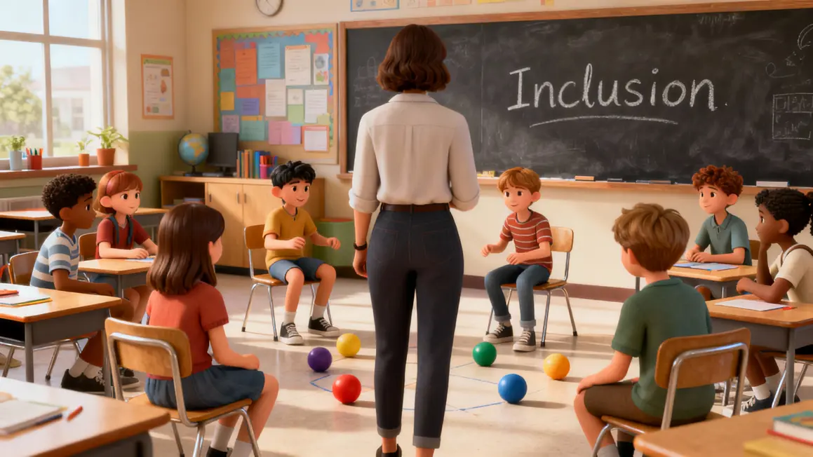 Salle de classe enfants T’choupi inclusion ambiance participative