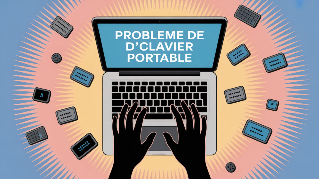illustration clavier ordinateur portable moderne