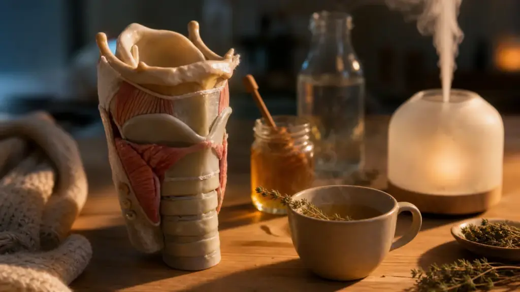 Extinction de voix que faire : larynx, tisane, miel, humidificateur