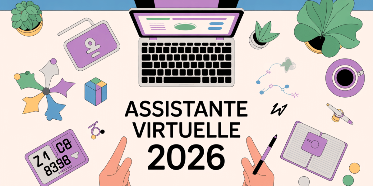 bureau assistante virtuelle moderne avec technologie