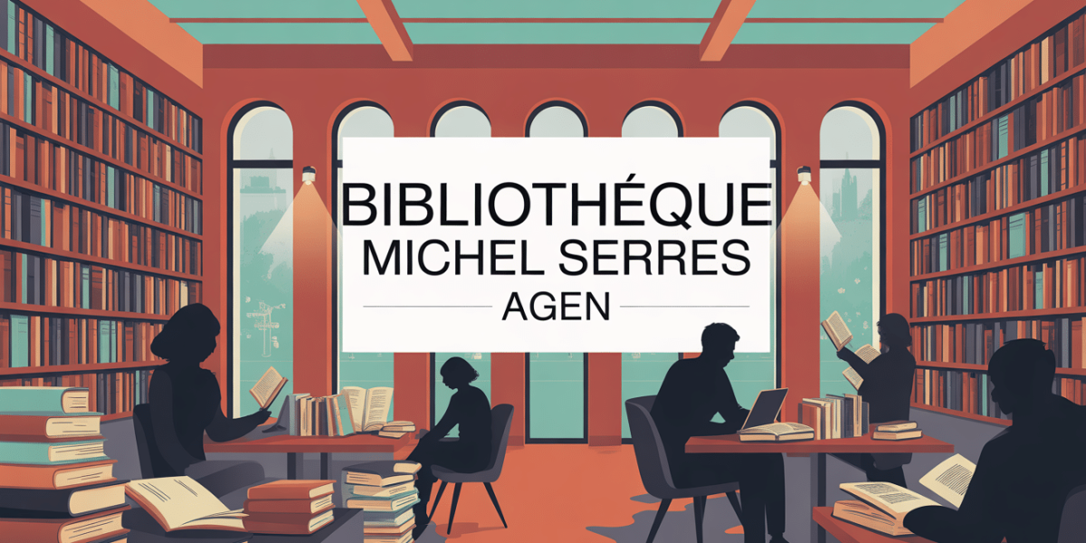 Illustration bibliothèque michel serres agen moderne
