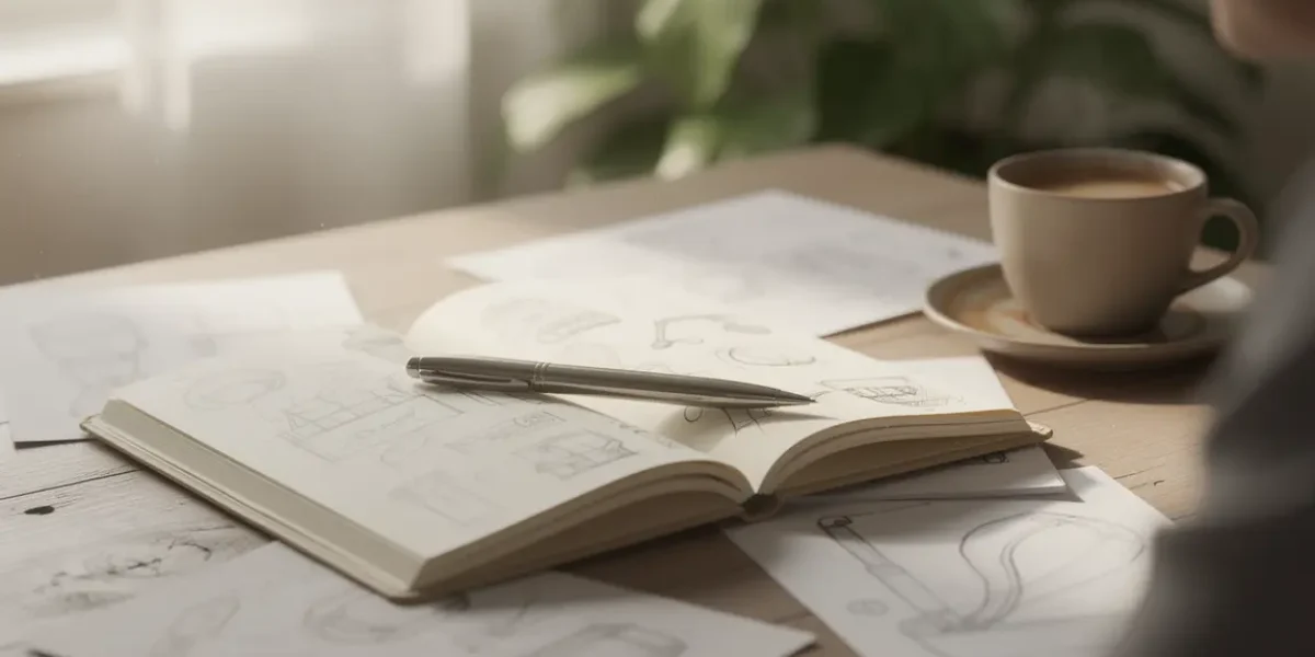 stylo caran d'ache sur bureau lumineux élégant