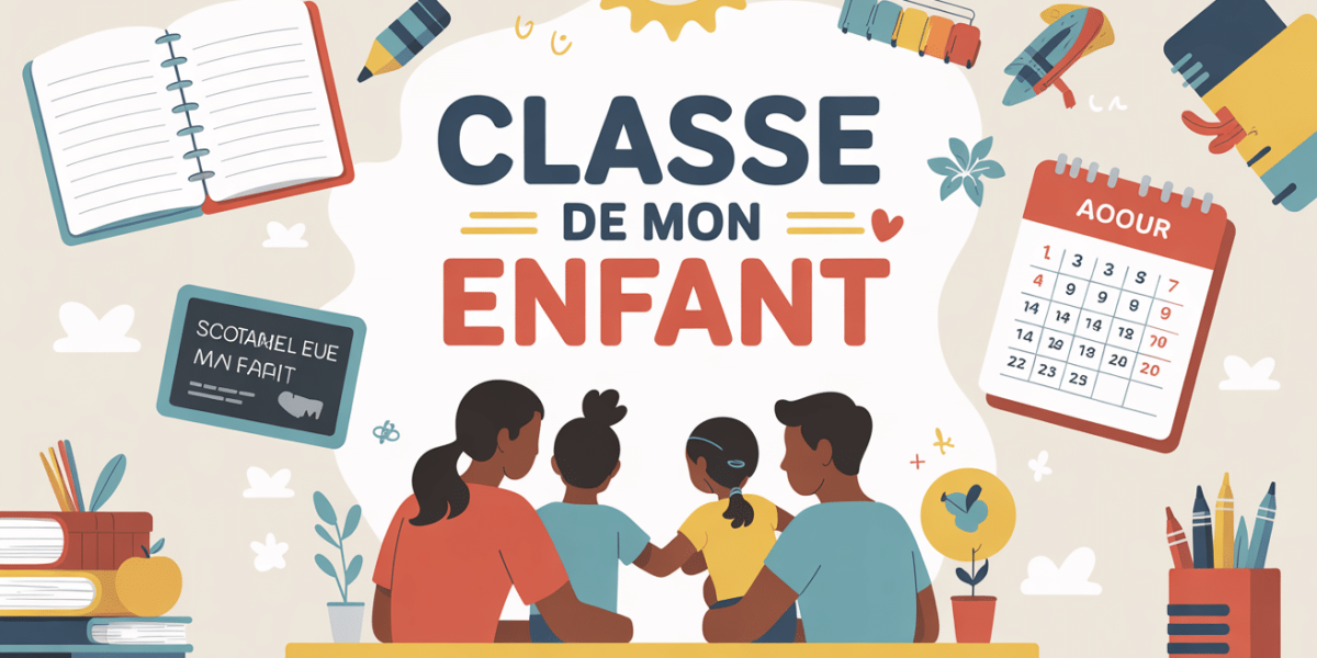 famille consulte classe enfant rentrée scolaire