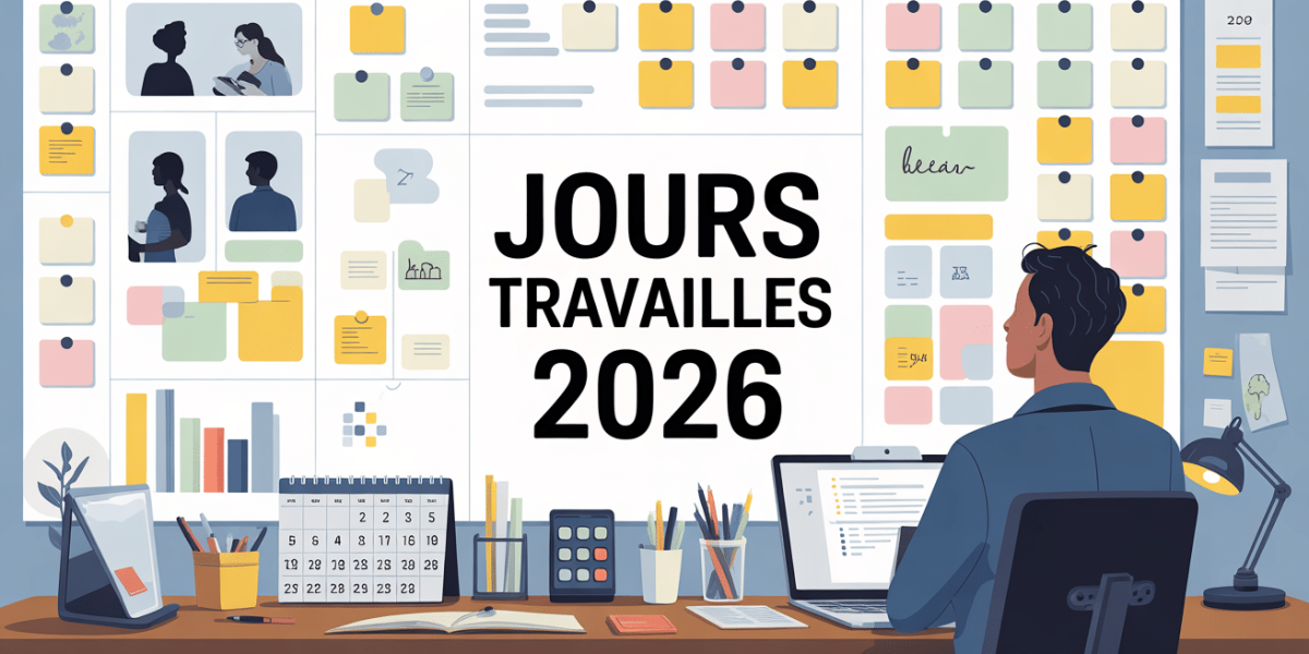 comment savoir le nombre de jour travaillé illustration planning bureau 2026