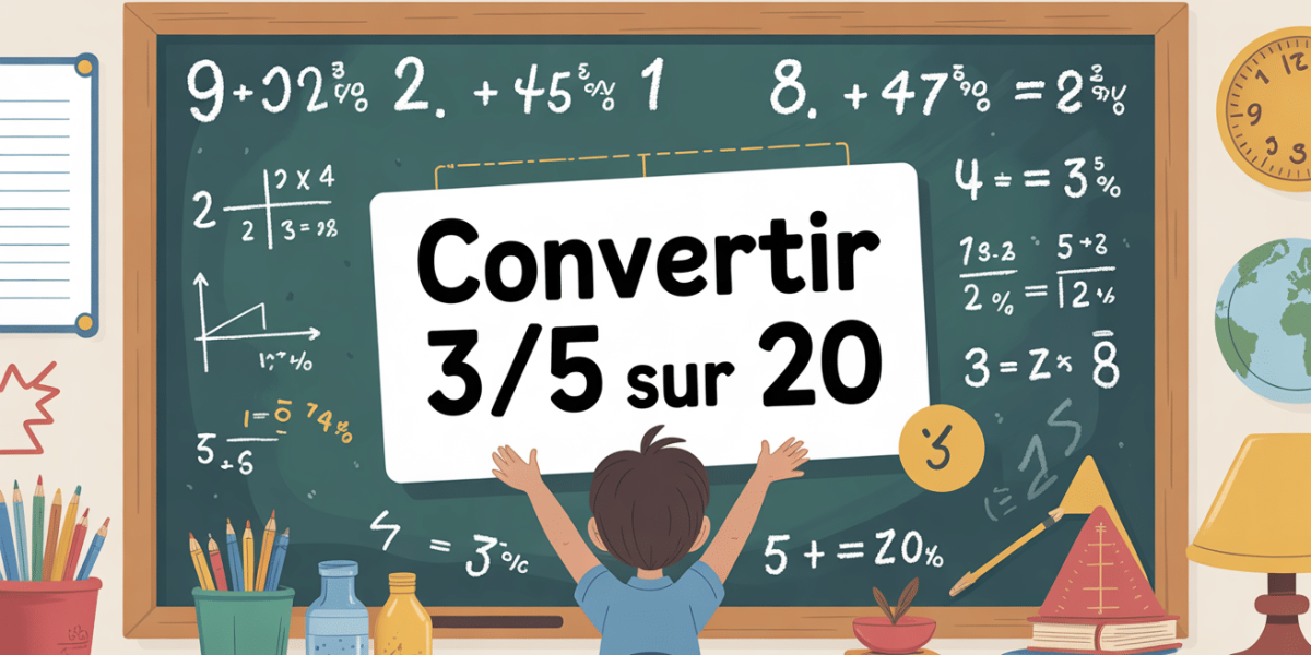 tableau ecole formule convertir 3 5 sur 20