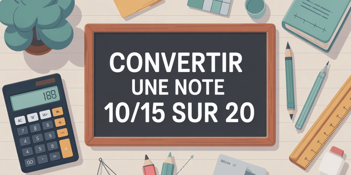 tableau ardoise calculatrice stylos convertir note 10 15 sur 20