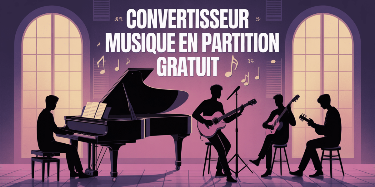 Convertisseur musique en partition gratuit piano guitare