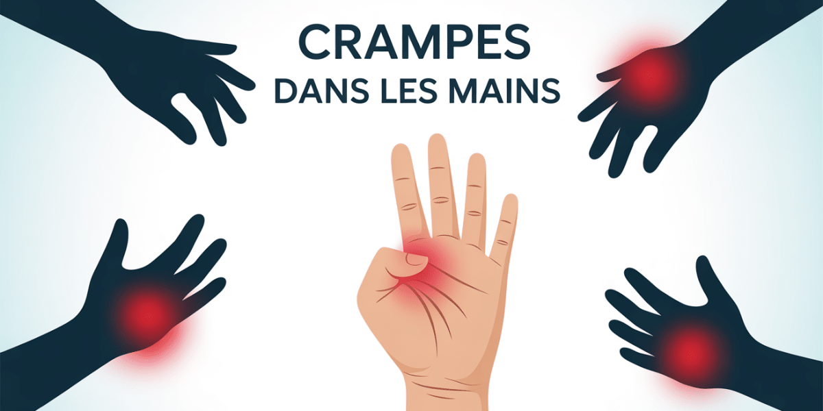 main stylisee crampes douleur lueur rouge