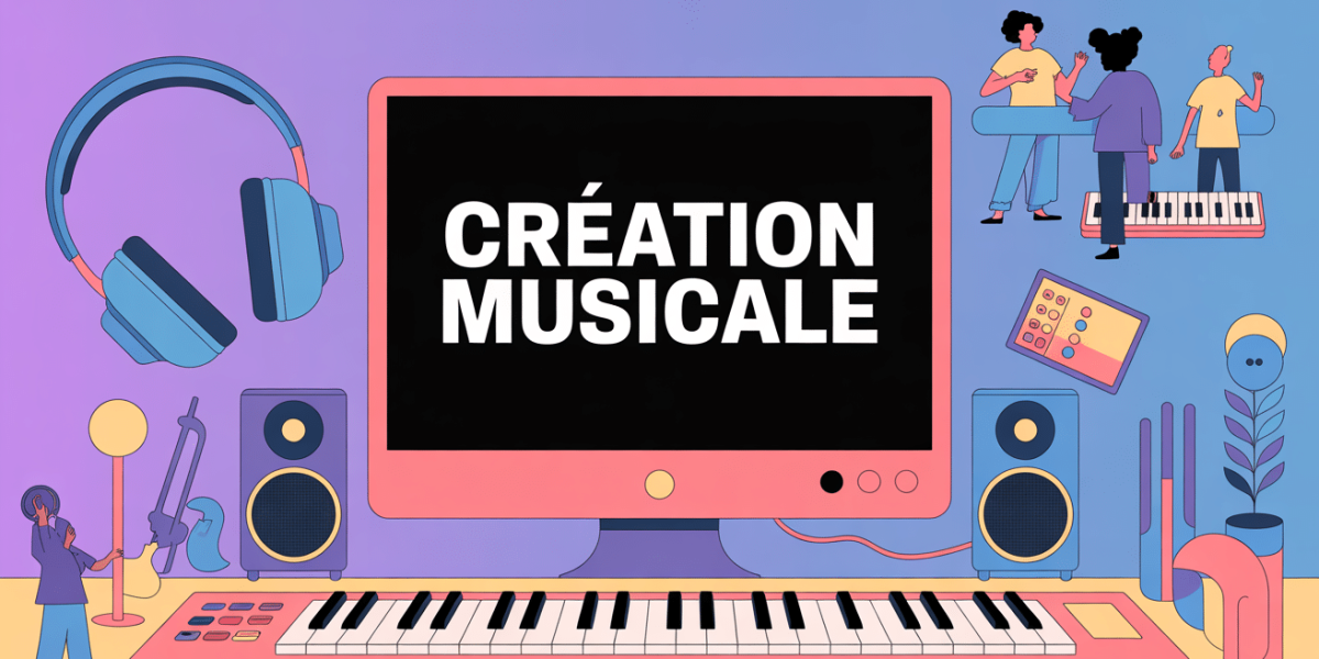 ecran ordinateur creation musicale adulte