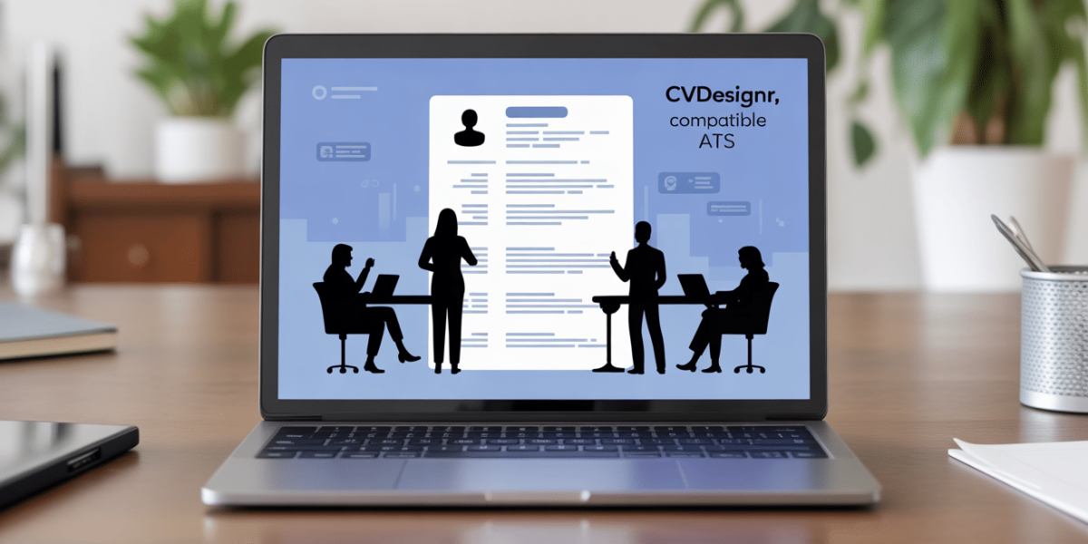 cvdesignr cv ats sur ordinateur portable