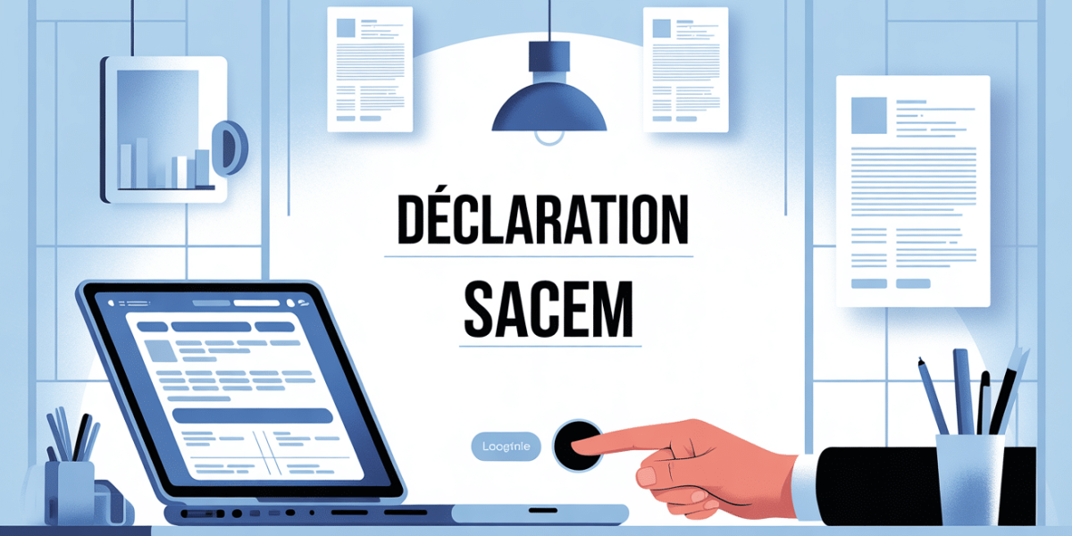 Bureau lumineux déclaration SACEM formulaire en ligne