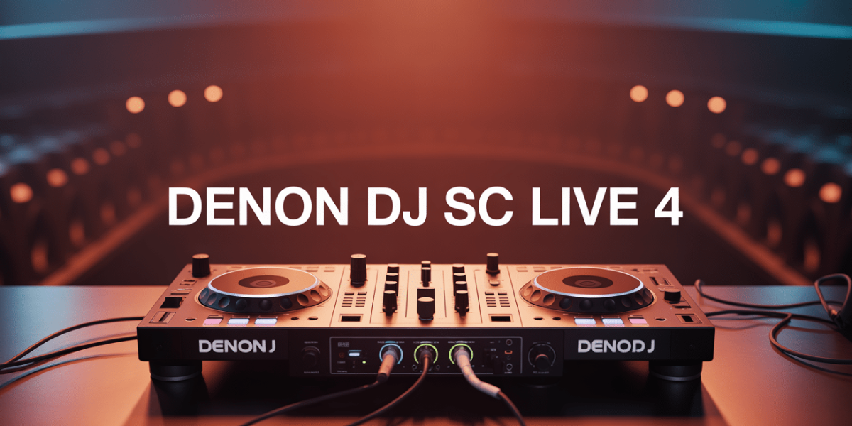Denon DJ SC Live 4 controleur DJ autonome illumine sur table ambience club