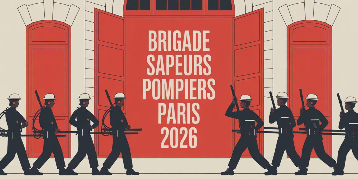 devenir pompier de paris illustration caserne et pompiers