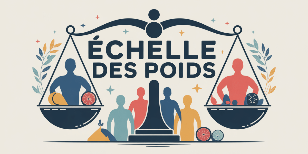 echelle des poids balance stylisee fond neutre