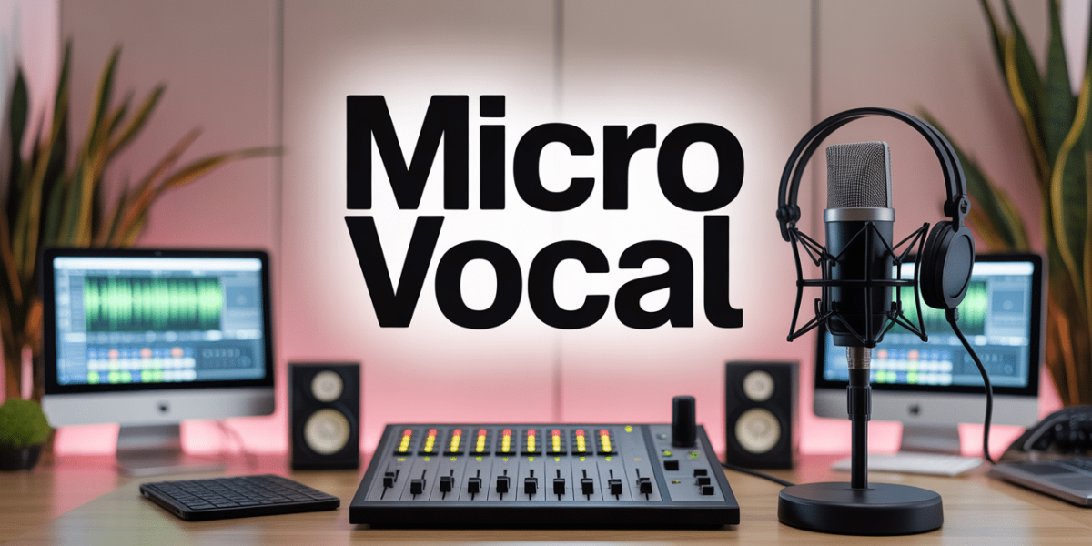 micro vocal sur pied en studio maison lumineux