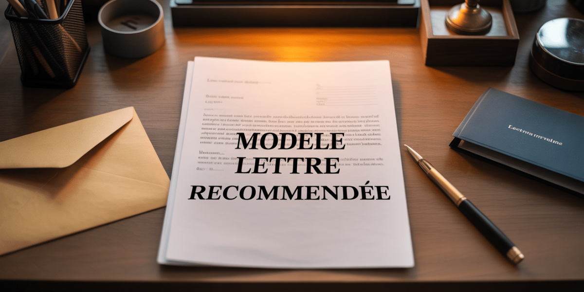 Lettre recommandee sur bureau administratif