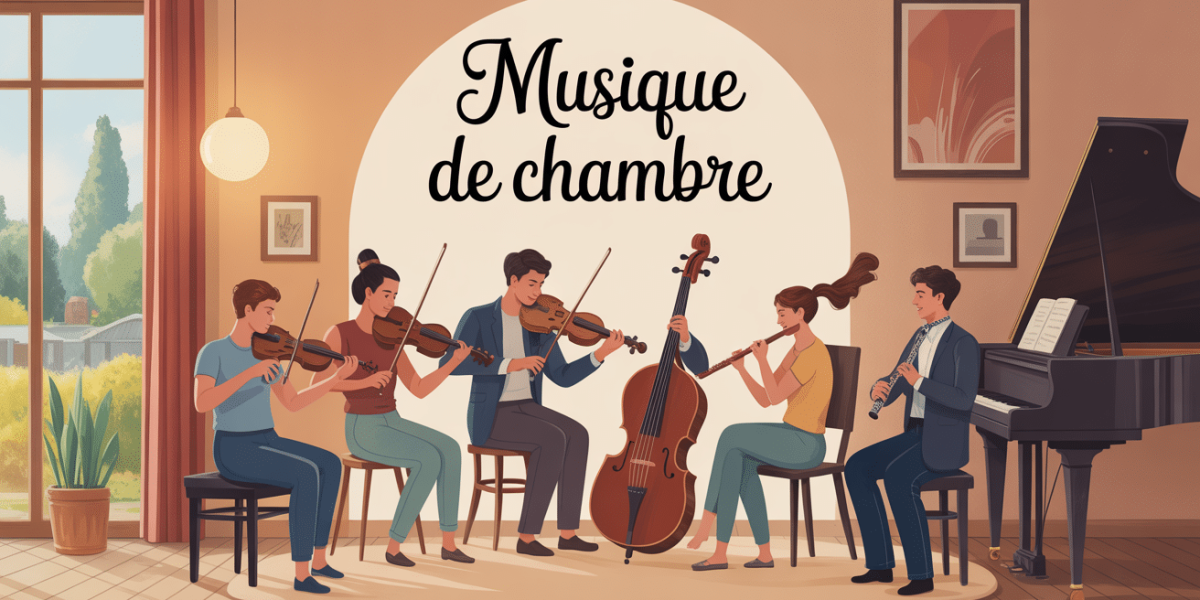 Petit groupe musique de chambre instruments variés ambiance conviviale