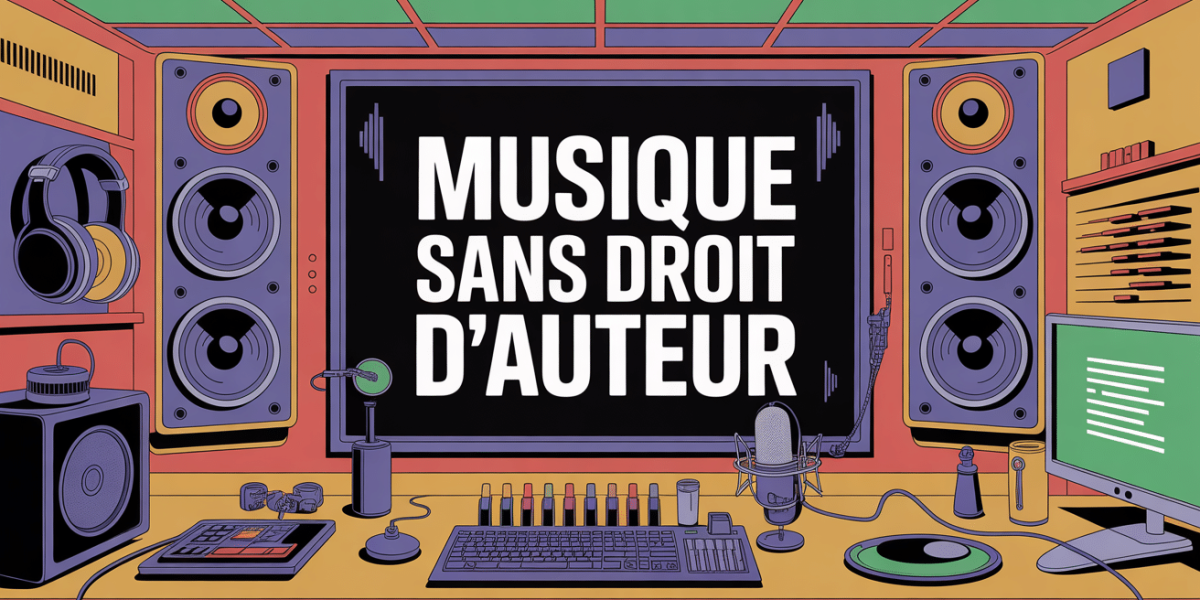 Illustration studio musique sans droit d'auteur moderne dynamique