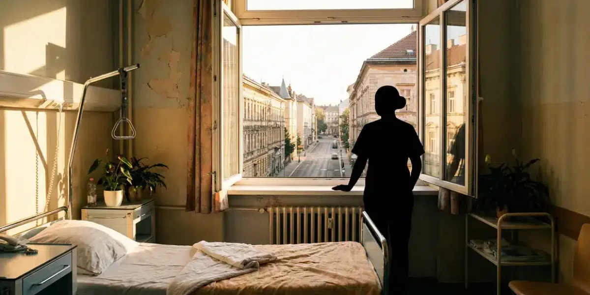 Chambre hôpital matin Calogero On fait comme si soignant fenêtres solidarité