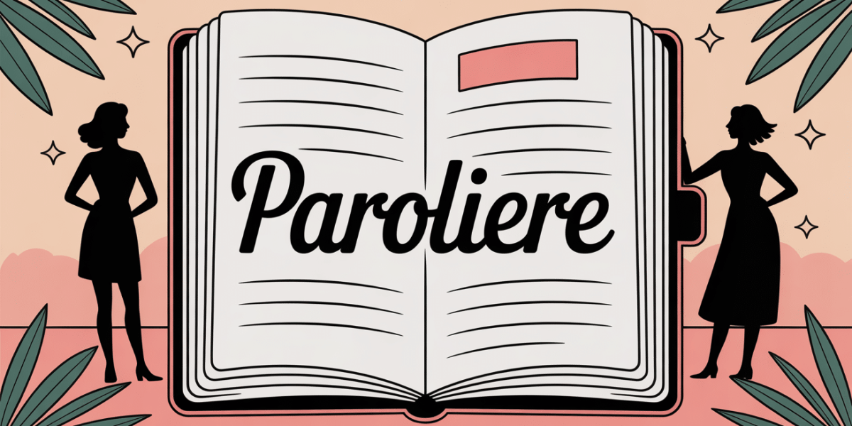 Image carnet parolière avec mots chanson
