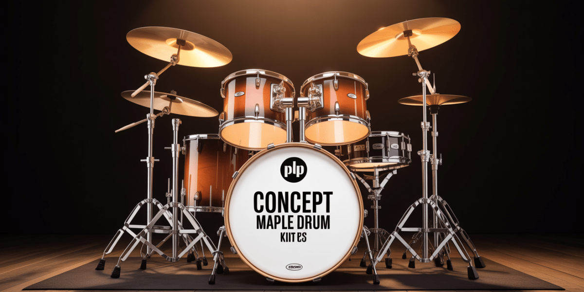 Batterie PDP Concept Maple Drum Kit vue studio sombre